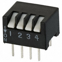 CTS Electrocomponents - 195-4MST - SWITCH PIANO DIP SPST 50MA 24V