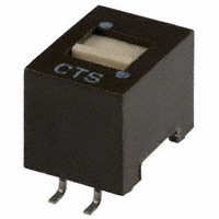 CTS Electrocomponents - 204-121LPST - SWITCH SLIDE DIP SPDT 50MA 24V