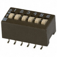 CTS Electrocomponents - 204-6ST - SWITCH SLIDE DIP SPST 50MA 24V