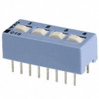 CTS Electrocomponents - 206-214 - SWITCH SLIDE DIP DPST 50MA 24V