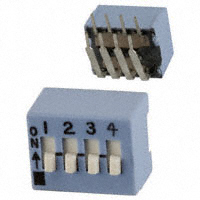 CTS Electrocomponents - 206-4RAST - SWITCH SLIDE DIP SPST 50MA 24V