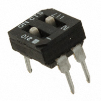 CTS Electrocomponents - 210-2MS - SWITCH SLIDE DIP SPST 100MA 20V