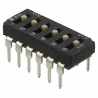 CTS Electrocomponents - 210-6MSFD - SWITCH SLIDE DIP SPST 100MA 20V