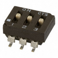 CTS Electrocomponents - 219-3LPSTR - SWITCH SLIDE DIP SPST 100MA 20V