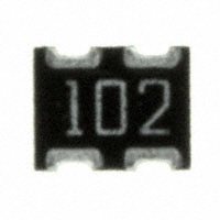 CTS Resistor Products - 743C043102JP - RES ARRAY 2 RES 1K OHM 1008