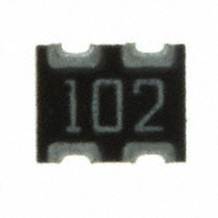 CTS Resistor Products - 743C043102JTR - RES ARRAY 2 RES 1K OHM 1008