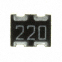 CTS Resistor Products - 743C043220JTR - RES ARRAY 2 RES 22 OHM 1008