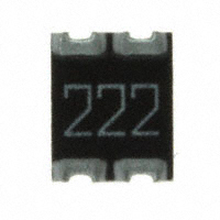 CTS Resistor Products - 744C043222JTR - RES ARRAY 2 RES 2.2K OHM 1210