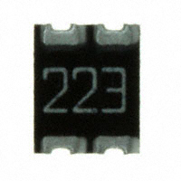 CTS Resistor Products - 744C043223JTR - RES ARRAY 2 RES 22K OHM 1210