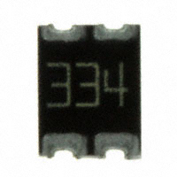 CTS Resistor Products - 744C043334JTR - RES ARRAY 2 RES 330K OHM 1210