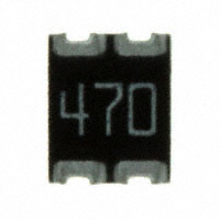 CTS Resistor Products - 744C043470JTR - RES ARRAY 2 RES 47 OHM 1210