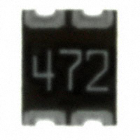 CTS Resistor Products - 744C043472JPTR - RES ARRAY 2 RES 4.7K OHM 1210