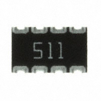 CTS Resistor Products - 744C083511JTR - RES ARRAY 4 RES 510 OHM 2012