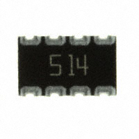 CTS Resistor Products - 744C083514JTR - RES ARRAY 4 RES 510K OHM 2012
