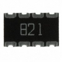 CTS Resistor Products - 744C083821JTR - RES ARRAY 4 RES 820 OHM 2012