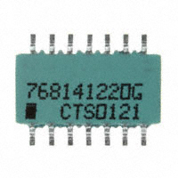 CTS Resistor Products - 768141220G - RES ARRAY 13 RES 22 OHM 14SOIC