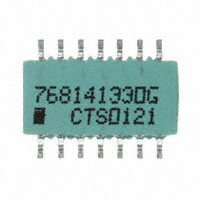 CTS Resistor Products - 768141330G - RES ARRAY 13 RES 33 OHM 14SOIC
