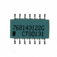 CTS Resistor Products - 768143122G - RES ARRAY 7 RES 1.2K OHM 14SOIC