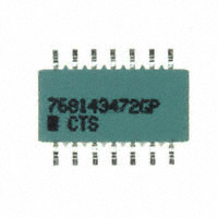 CTS Resistor Products - 768143472GP - RES ARRAY 7 RES 4.7K OHM 14SOIC