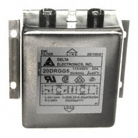 Delta Electronics - 20DRGG5 - LINE FILTER 115/250VAC 20A CHASS