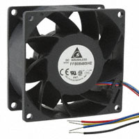 Delta Electronics - FFB0848SHE-TP36 - FAN AXIAL 80X38MM 48VDC WIRE