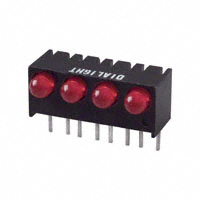 Dialight - 5511107004F - LED 3MM QUAD LOW CUR RED PC MNT