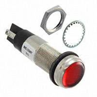 Dialight - 6561106304F - LED 1/2" FLAT RED 28VDC TERM