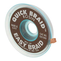Easy Braid Co. - Q-E-5AS - BRAID ROSIN BROWN .125"X5'