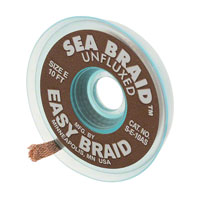 Easy Braid Co. - S-E-10AS - BRAID UNFLUXED BROWN .125"X10'
