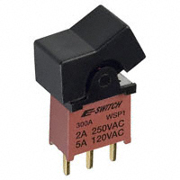 E-Switch - 300AWSP1J1BLKM2RE - SWITCH ROCKER SPDT 0.4VA 20V