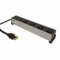 Hammond Manufacturing - 1584T4A1RA - POWER STRIP 14" 15A 4OUT 6'CORD