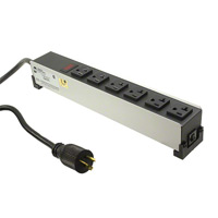 Hammond Manufacturing - 1589T6G1 - POWER STRIP14" 20A 6OUT 15'CR