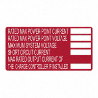 HellermannTyton - 596-00253 - LABEL ID/RATINGS 4"X2" WHT/RED