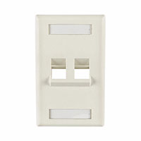 HellermannTyton - FP45DUAL-FW - FACEPLATE SNGL GANG 2PORT WHITE