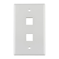 HellermannTyton - FPDUAL-W - FACEPLATE SNGL GANG 2PORT WHITE