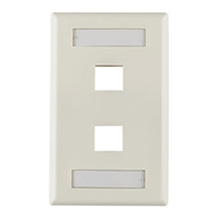 HellermannTyton - FPIHDUAL-FW - FACEPLATE SNGL GANG 2PORT WHITE