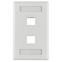 HellermannTyton - FPIHDUAL-W - FACEPLATE SNGL GANG 2PORT WHITE