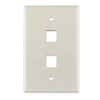 HellermannTyton - FPMDUAL-FW - FACEPLATE SNGL GANG 2PORT WHITE