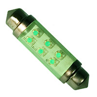 JKL Components Corp. - LE-0603-02G - LED GLASS FESTOON 12V 25MA GREEN