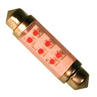 JKL Components Corp. - LE-0603-04R - LED GLASS FESTOON 24V 40MA RED