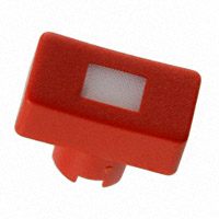 MEC Switches - 1QS086 - CAP TACT RECT RED/FROST WHT LENS