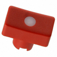 MEC Switches - 1RS086 - CAP TACT RECT RED/FROST WHT LENS
