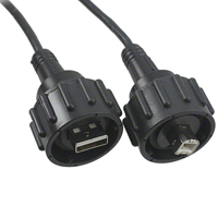 Molex Connector Corporation - 0847320003 - USB DUAL PLUG A&B EXT CORD 2M