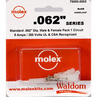 Molex Connector Corporation - 76650-0062 - KIT CONN STD .062" 1 CIRCUIT