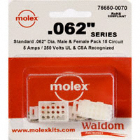 Molex Connector Corporation - 76650-0070 - KIT CONN STD .062" 15 CIRCUITS