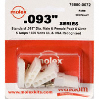 Molex Connector Corporation - 76650-0072 - KIT CONN STD .093" 5 CIRCUITS