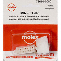 Molex Connector Corporation - 76650-0080 - KIT CONN MINI-FIT JR 14 CIRCUITS
