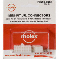 Molex Connector Corporation - 76650-0088 - KIT CONN MINI-FIT JR 14 CIR VERT