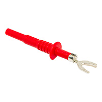 Mueller Electric Co - BU-30212-2 - SPADE TERM 7MM TO BANA JACK RED