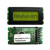 Newhaven Display Intl - NHD-0108BZ-RN-YBW-3V - LCD MOD CHAR 1X8 Y/G REFL